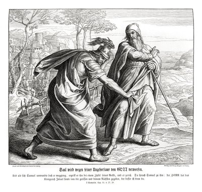 Saul İsrail krallığını kaybeder by Julius Schnorr von Carolsfeld