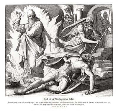Endor cadısı ile Saul by Julius Schnorr von Carolsfeld