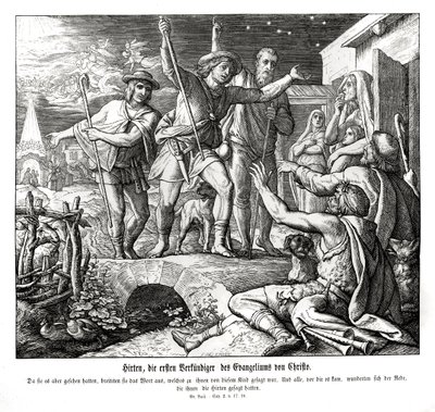 Çobanlar müjdeyi yaydı, Luka İncili by Julius Schnorr von Carolsfeld