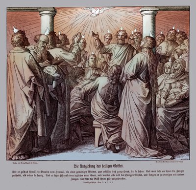 Havariler kutsal hayaletle doludur, Elçilerin İşleri by Julius Schnorr von Carolsfeld