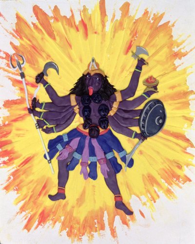 Kali (kağıt üzerinde yağ ve modelleme kili) by Jung Sook Nam