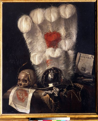 Buğday, miğfer, hançer (veya kılıç), boynuz, tüy ve Sophocles