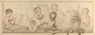 Çiçek ve Meyveli Altı Putti ve Çizim Sanatının Nitelikleri by Jurriaan Andriessen (signed by artist)