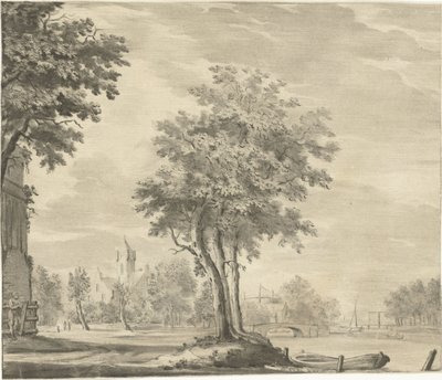Bir köy manzarası by Jurriaan Cootwijck
