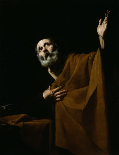 Tövbekar Aziz Peter by Jusepe de (1591 1652) Ribera