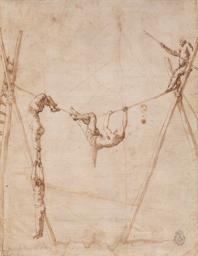 İpte akrobatlar. by Jusepe de Ribera