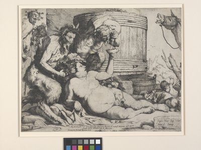 Sarhoş Silenus (gravür) by Jusepe de Ribera