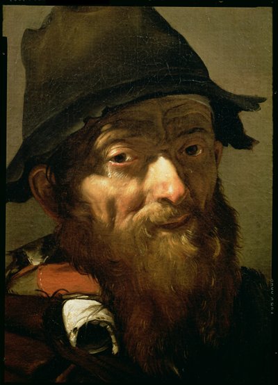 Yaşlı Bir Adamın Başı, tuval üzerine soğan yağlı yaşlı bir adamın portresi detayı 91076 detayı by Jusepe de Ribera