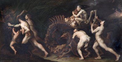 La Carcasse: Bir Canavarın İskeletine Çizilen Bir Cadı, 1620 öncesi (bakır üzerine yağlı boya) by Jusepe de Ribera