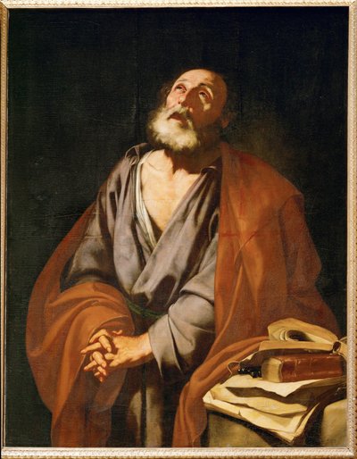 Tövbe eden Aziz Petrus (resim) by Jusepe de Ribera