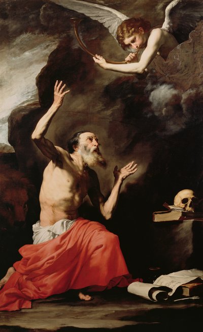 Aziz Jerome ve Yargı Meleği by Jusepe de Ribera