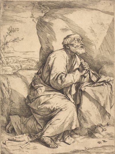 Aziz Petrus'un Tövbesi by Jusepe de Ribera