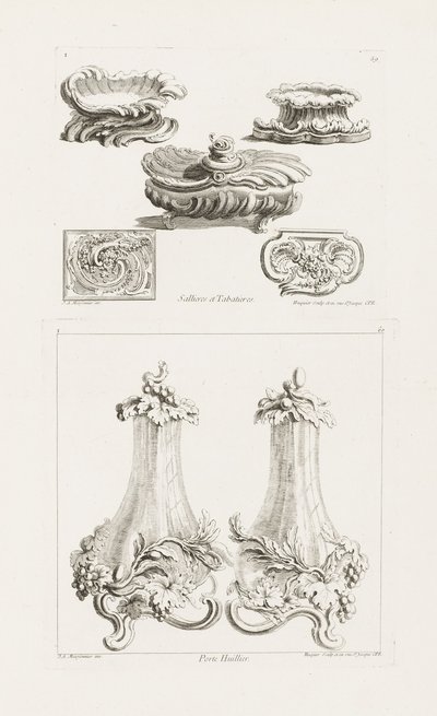 Sallieres et Tabatières (Tuzlu Yemekler ve Enfiye Kutuları), Oeuvres