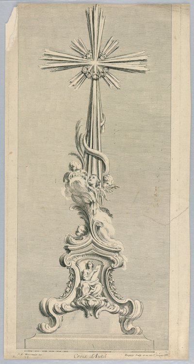 Altar Cross için Tasarım by Juste Aurèle Meissonnier