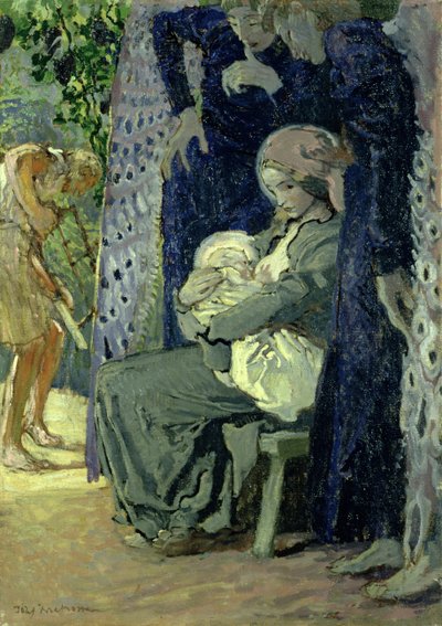 Kutsal Aile, c.1913 (tuval üzerine yağlı boya) by Józef Mehoffer