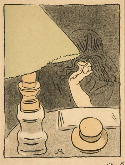Kadın ve Lamba, pub. 1894 by József Rippl Rónai