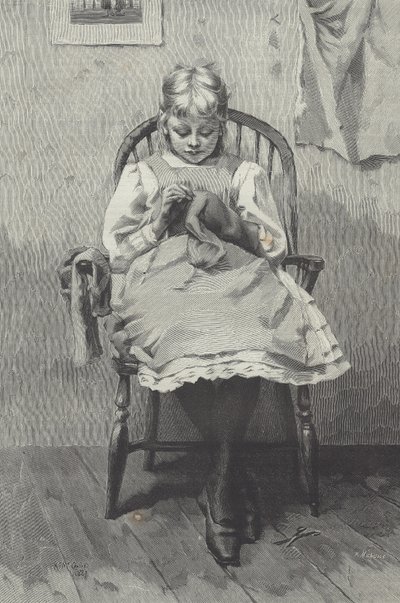 Genç terzi, gravür Fortuné Méaulle (1844-1901) (gravür) by K. McCausland