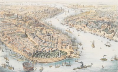 New-York Güneybatıdan, yaklaşık. 1852. by K. Th. Westermann