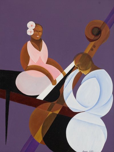 Lavanta Caz, 2007 (tuval üzerine yağlı boya ve akrilik) by Kaaria Mucherera