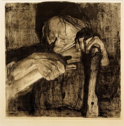 dövüldüğünde by Käthe Kollwitz