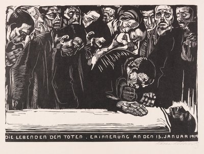 Karl Liebknecht için hatıra levhası, 1920. by Käthe Kollwitz