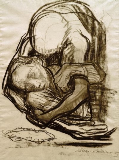 Ölüm bir kadını alır by Käthe Kollwitz