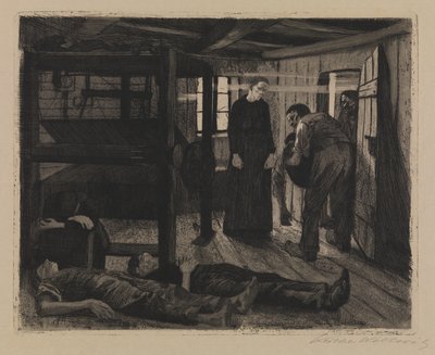 Bir dokumacı isyanı - son by Käthe Kollwitz