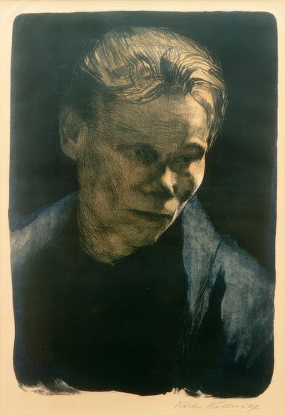 K. Kollwitz, bir işçi kadının yarım boy portresi by Käthe Kollwitz