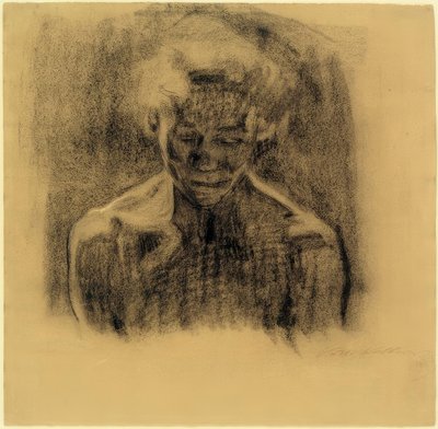 K. Kollwitz, kadın yarı çıplak by Käthe Kollwitz