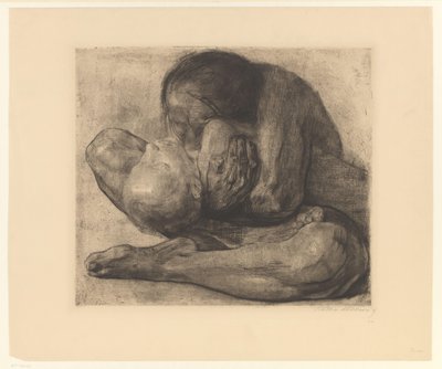 Ölü çocuğu olan anne Frau mit totem Kind (orijinal başlık) by Käthe Kollwitz