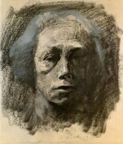 Benlik saygısı ve yüz by Käthe Kollwitz