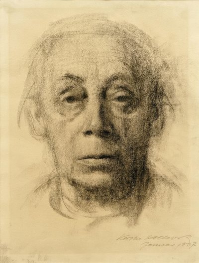 Benlik saygısı ve yüz by Käthe Kollwitz