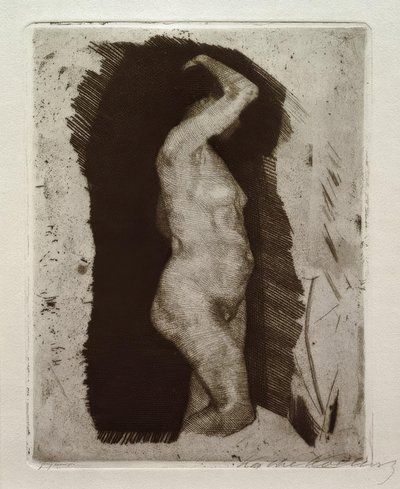 Stehender weiblicher Akt by Käthe Kollwitz