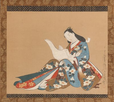 Fahişe Mektup Yazma, yak. 1715. by Kaigetsudō Doshin