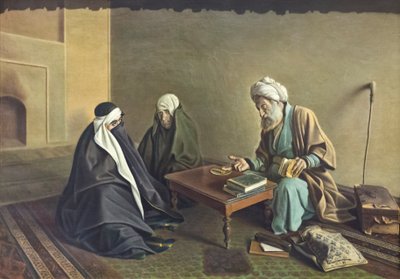 Falcı, Kamal-ol-Molk , tuval üzerine yağlıboya, güzel sanatlar müzesi, Sa'd Abad müze kompleksi, Tahran, İran by Kamal-Al-Molk