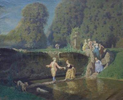 Bir Fransız tablosunun kopyası, Kamal ol Molk (tuval üzerine yağlıboya) by Kamal-Al-Molk