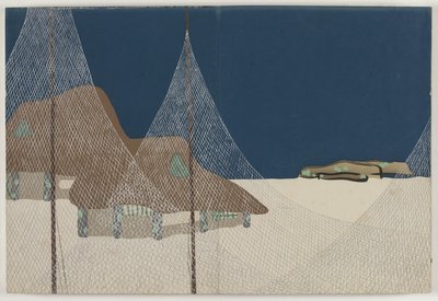 Yüz Dünyanın Çiçekleri (Momoyogusa): Balıkçı Köyü (Ryoson) by Kamisaka Sekka