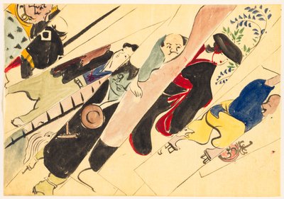 Yüz Dünyanın Çiçekleri (Momoyogusa): Otsu-e (Otsu-e) by Kamisaka Sekka