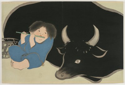 Yüz Dünyanın Çiçekleri (Momoyogusa): Öküz Çobanı (Bokudo) by Kamisaka Sekka