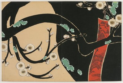 Yüz Dünyanın Çiçekleri (Momoyogusa): Erik (Ume) by Kamisaka Sekka