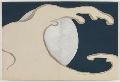 Yüz Dünyanın Çiçekleri (Momoyogusa): Yükselen Dalgalar (Tachinami) by Kamisaka Sekka