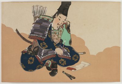 Yüz Dünyanın Çiçekleri (Momoyogusa): Taira no Tadanori (Tadanori) by Kamisaka Sekka