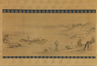 Dört Hayran, 17. yüzyılın sonları ve 18. yüzyılın başlarında. by Kanô Yôboku Tsunenobu