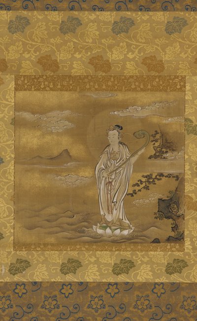 Bodhisattva denizi geçerken, Edo dönemi, 17. yüzyıl. by Kanō Tan’yū