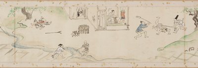 Bodhisattva Jizo tarafından gerçekleştirilen mucizeler, bir el kaydırma bölümünün bir bölümünün kopyası, Edo dönemi, 1627. by Kanō Tan’yū