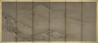 Fuji Dağı ve Matsubara Noktası, Ekranlar by Kano Tanyu