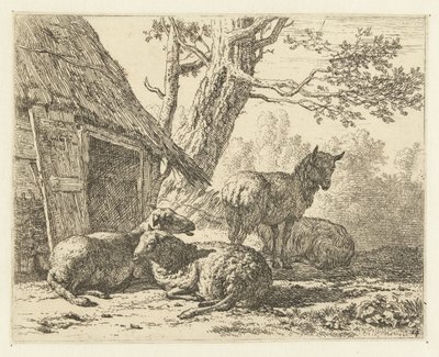 dört koyun by Karel Du Jardin