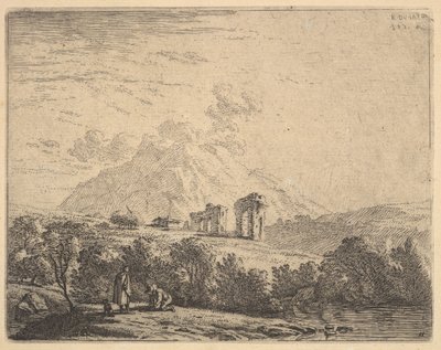 Ön planda bir m..., 1658. by Karel Du Jardin