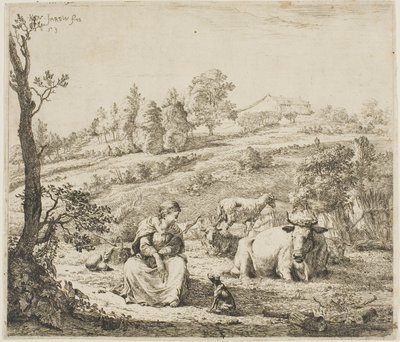 Köpeğiyle Konuşan Bir Çoban by Karel Dujardin