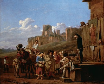 commedia dell'arte'nin temsili by Karel Dujardin